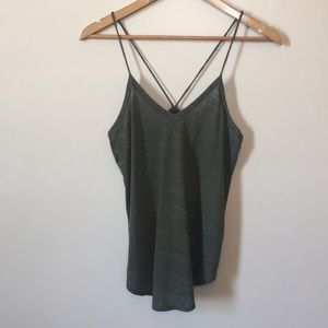 Chaser | Racerback Cami Tank Top Burnout V Neck M